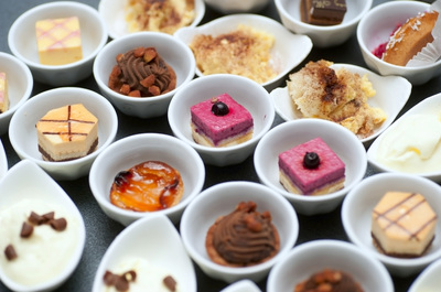 Catering image of small bowls with individual desserts
